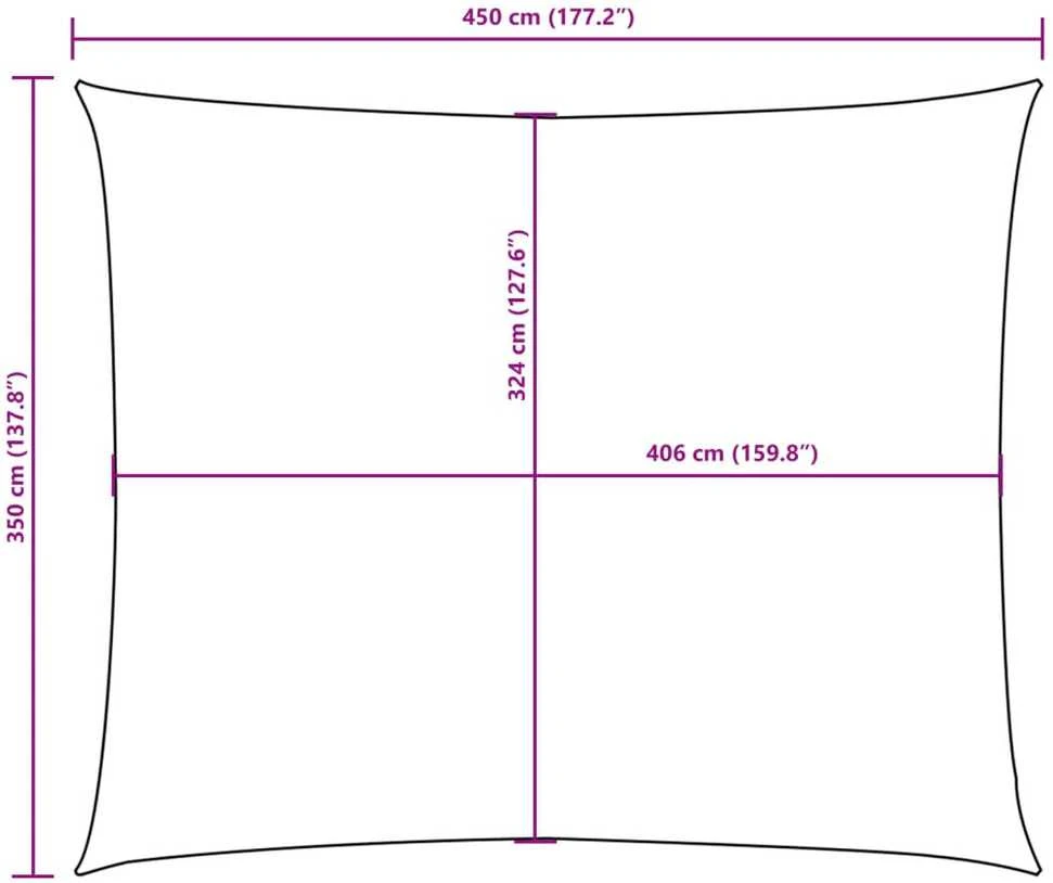 Uždanga nuo saulės, oranžinė, 3,5x4,5m, oksfordo audinys