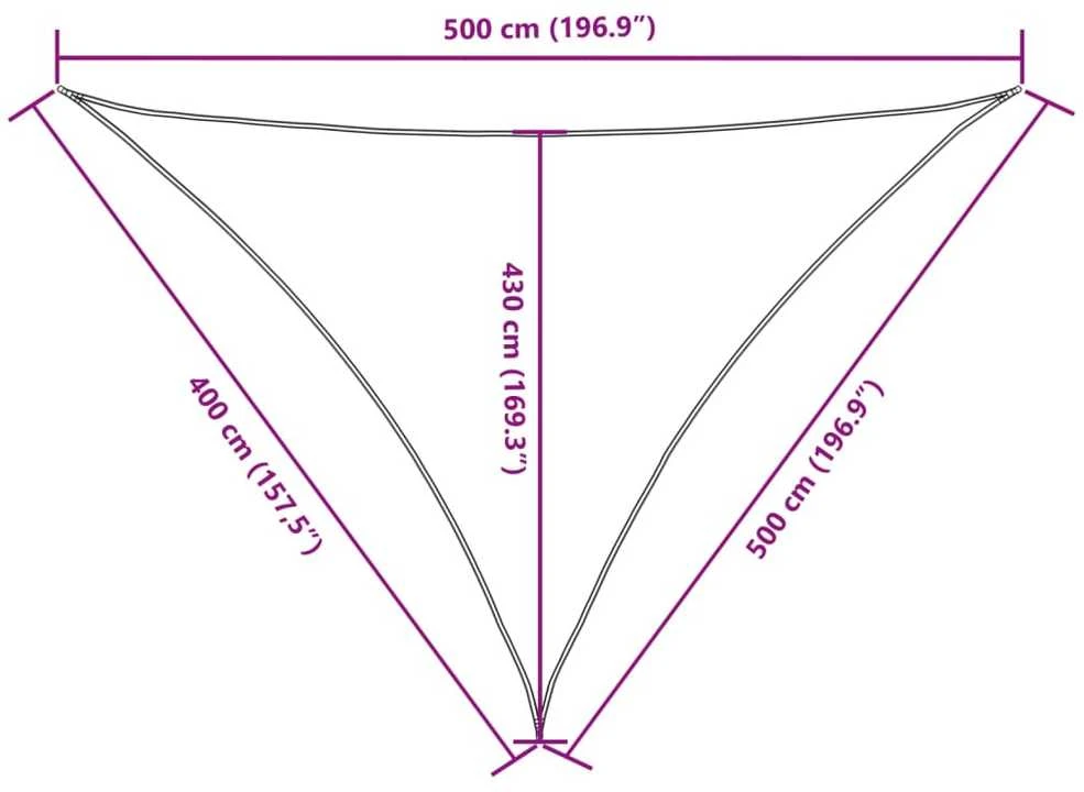 Uždanga nuo saulės, oranžinė, 4x4x5m, oksfordo audinys