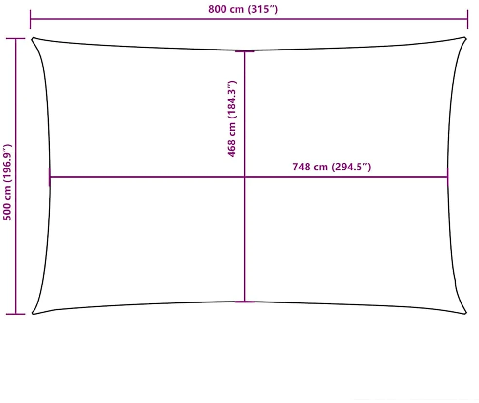 Uždanga nuo saulės, oranžinė, 5x8m, oksfordo audinys
