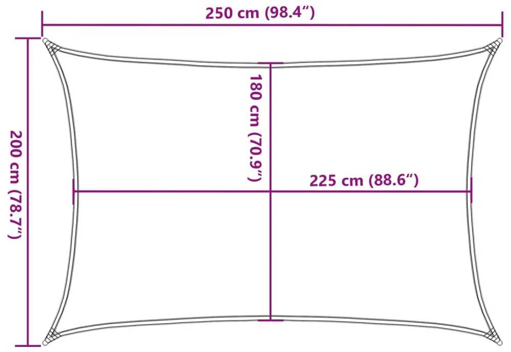 Uždanga nuo saulės, oranžinės spalvos, 2x2,5m, HDPE, 160g/m²