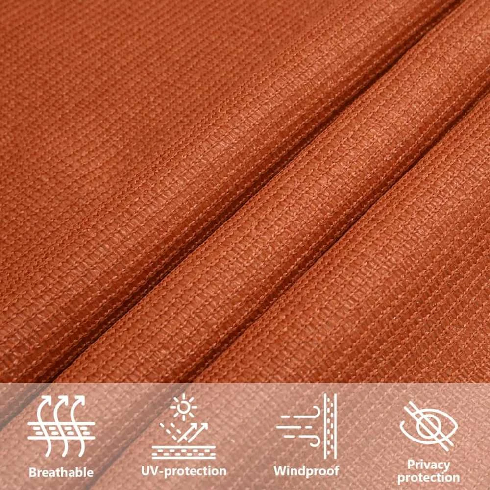 Uždanga nuo saulės, oranžinės spalvos, 3,5x5m, HDPE, 160g/m²