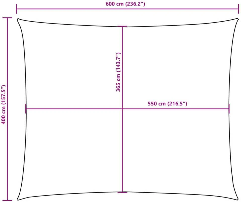 Uždanga nuo saulės, raudona, 4x6m, oksfordo audinys