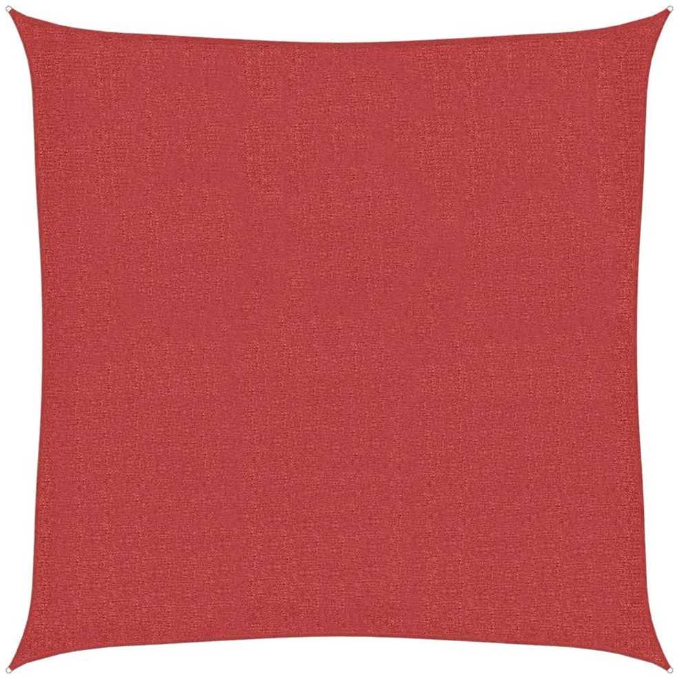 Uždanga nuo saulės, raudonos spalvos, 3,6x3,6m, HDPE, 160g/m²
