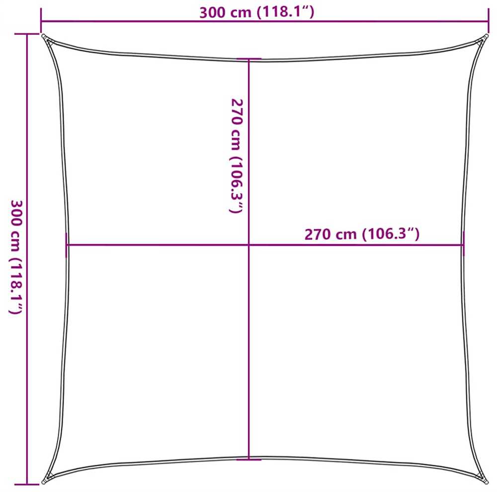 Uždanga nuo saulės, raudonos spalvos, 3x3m, HDPE, 160g/m²