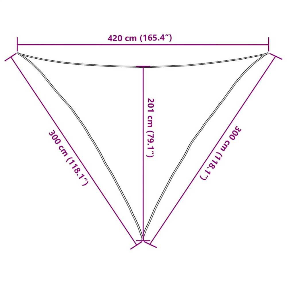 Uždanga nuo saulės, raudonos spalvos, 3x3x4,2m, HDPE, 160g/m²