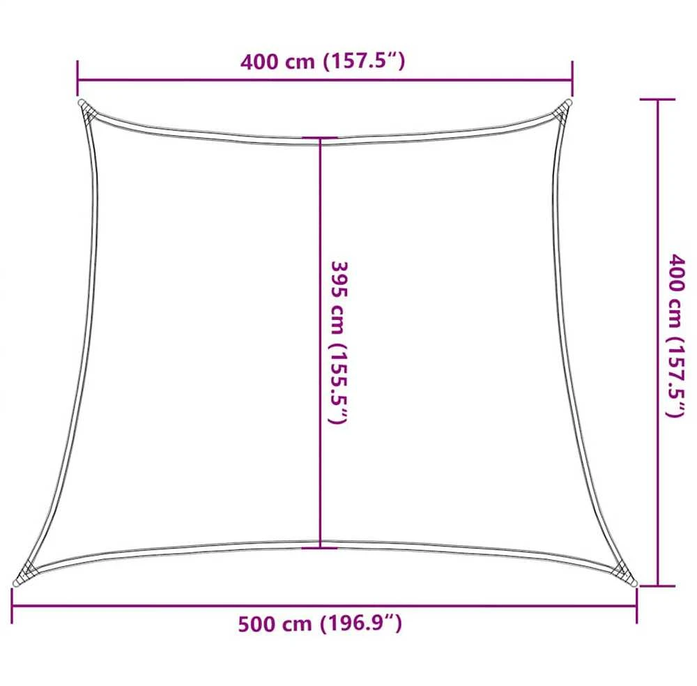 Uždanga nuo saulės, raudonos spalvos, 4/5x4m, HDPE, 160g/m²