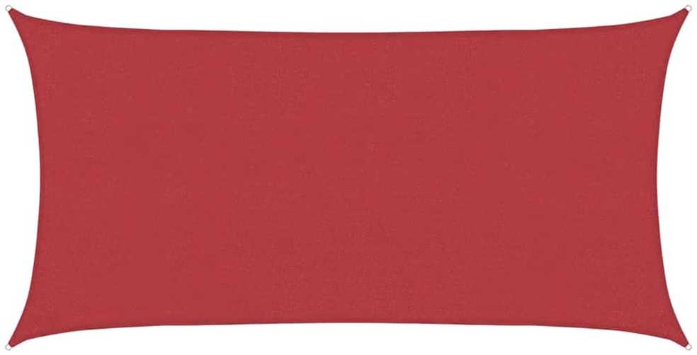 Uždanga nuo saulės, raudonos spalvos, 4x7m, HDPE, 160g/m²