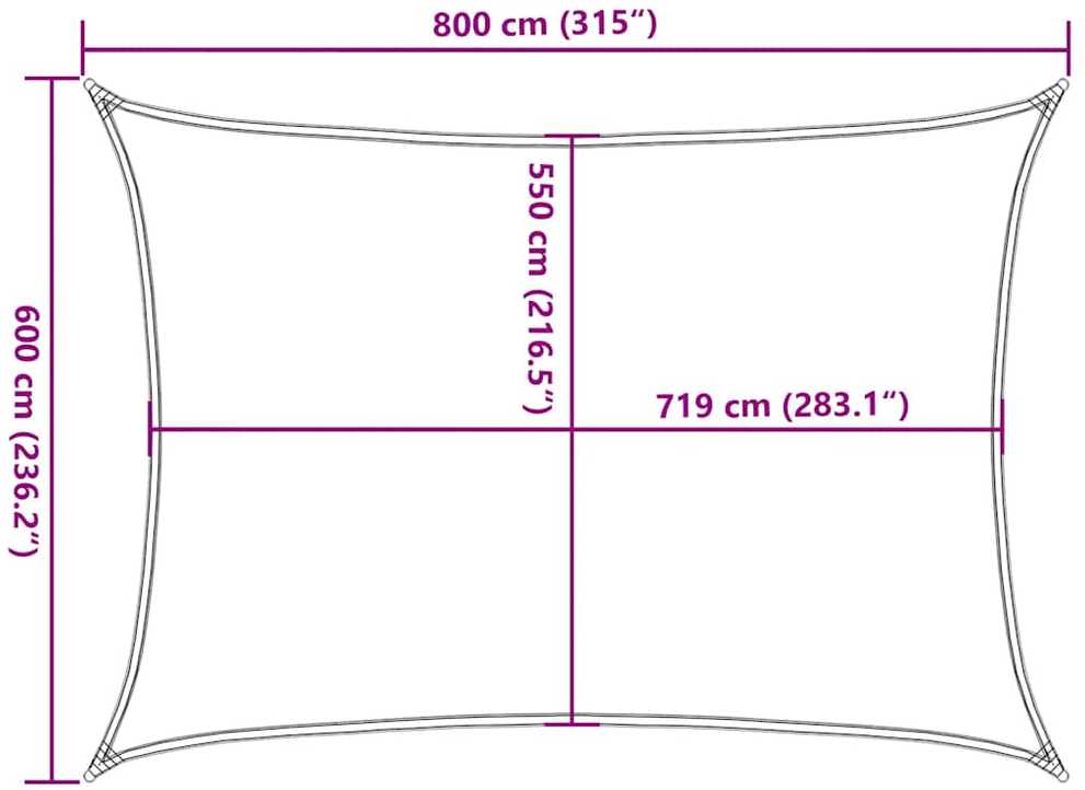 Uždanga nuo saulės, raudonos spalvos, 6x8m, HDPE, 160g/m²