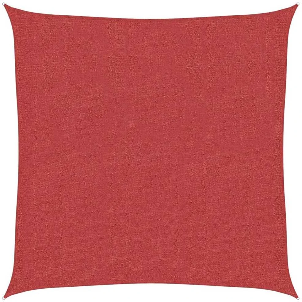 Uždanga nuo saulės, raudonos spalvos, 7x7m, HDPE, 160g/m²