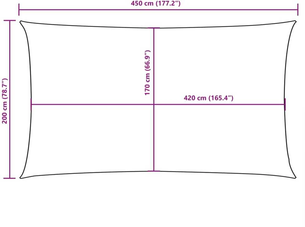 Uždanga nuo saulės, ruda, 2x4,5m, oksfordo audinys