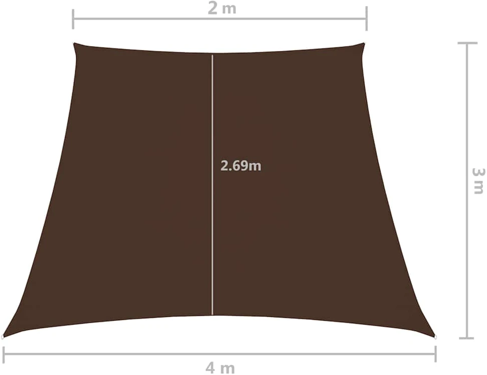 Uždanga nuo saulės, rudos spalvos, 2/4x3m, oksfordo audinys