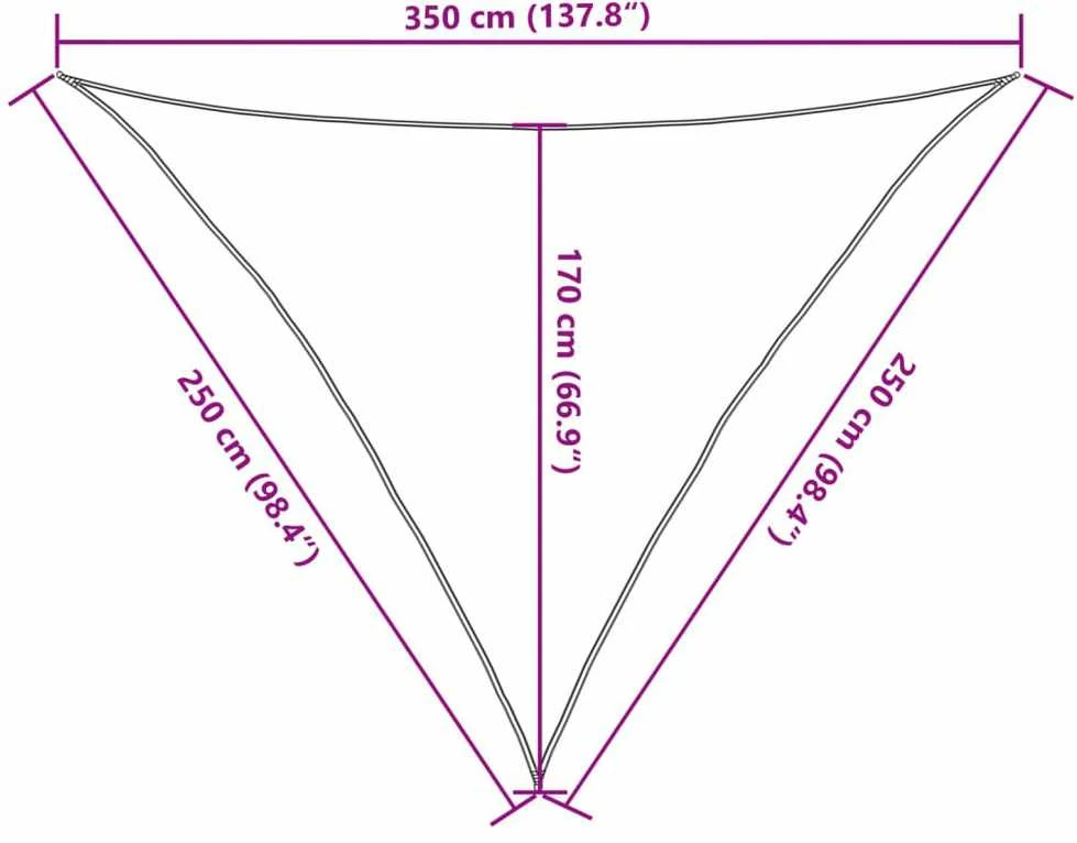 Uždanga nuo saulės, rudos spalvos, 2,5x2,5x3,5m, HDPE, 160g/m²