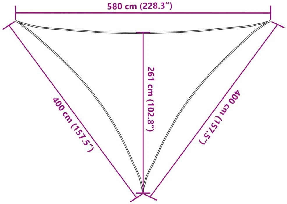 Uždanga nuo saulės, rudos spalvos, 4x4x5,8m, HDPE, 160g/m²