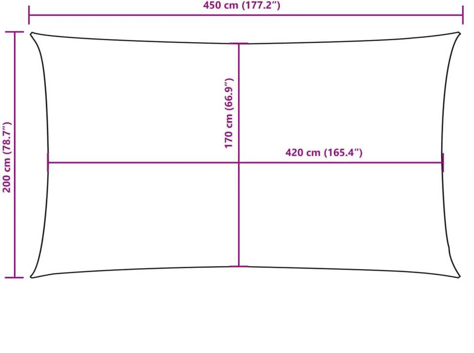 Uždanga nuo saulės, smėlio, 2x4,5m, stačiakampė
