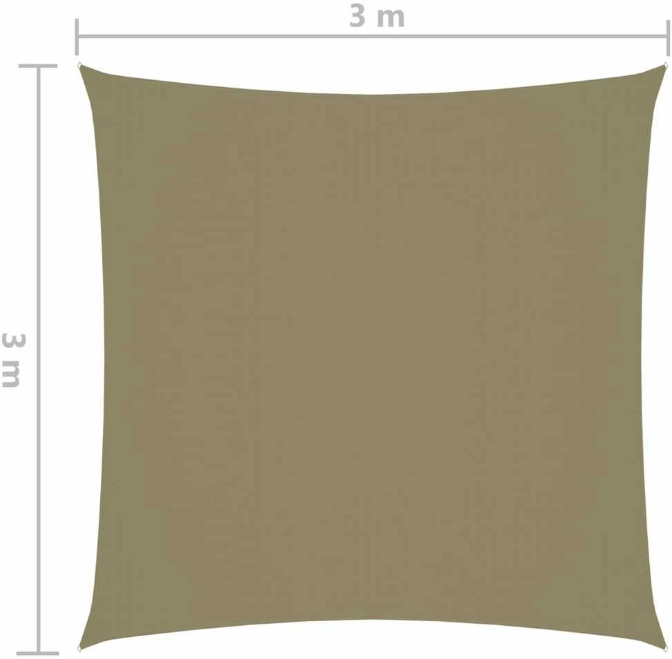 Uždanga nuo saulės, smėlio, 3x3m, oksfordo audinys, kvadratinė