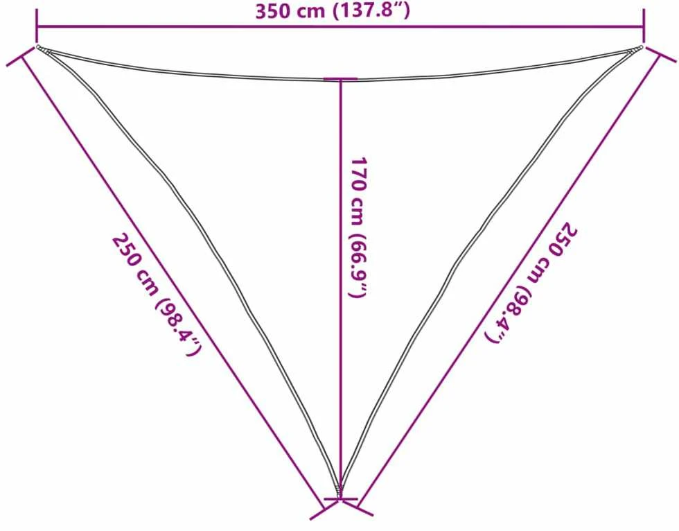Uždanga nuo saulės, smėlio spalvos, 2,5x2,5x3,5m, HDPE, 160g/m²