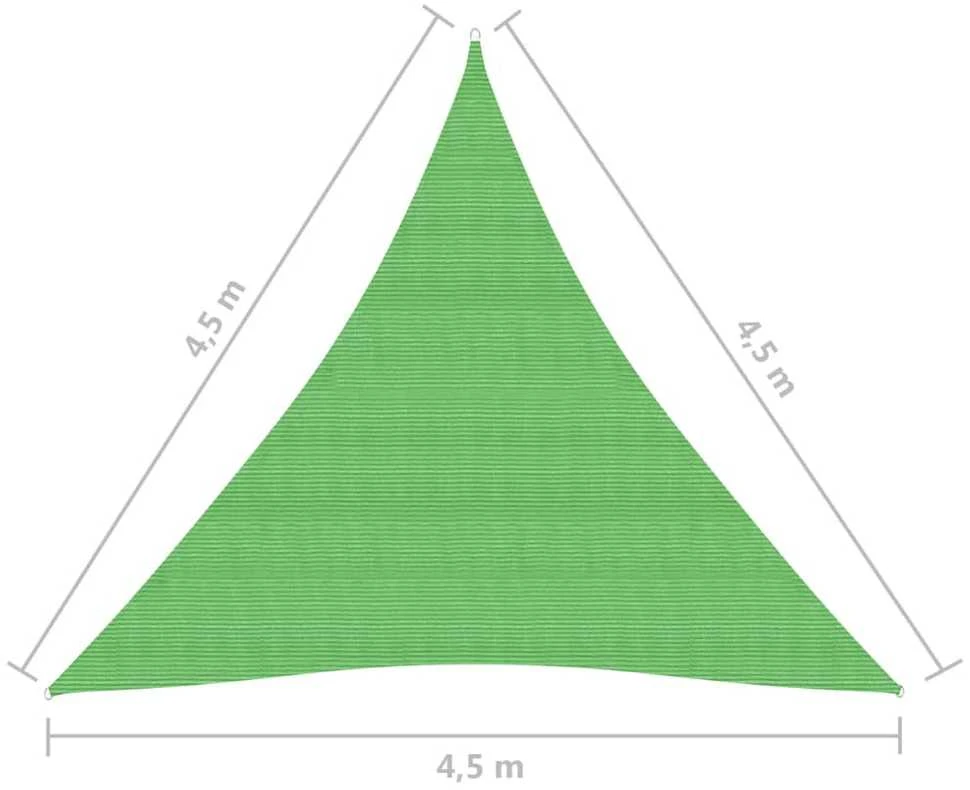 Uždanga nuo saulės, šviesiai žalia, 4,5x4,5x4,5m, HDPE, 160g/m²