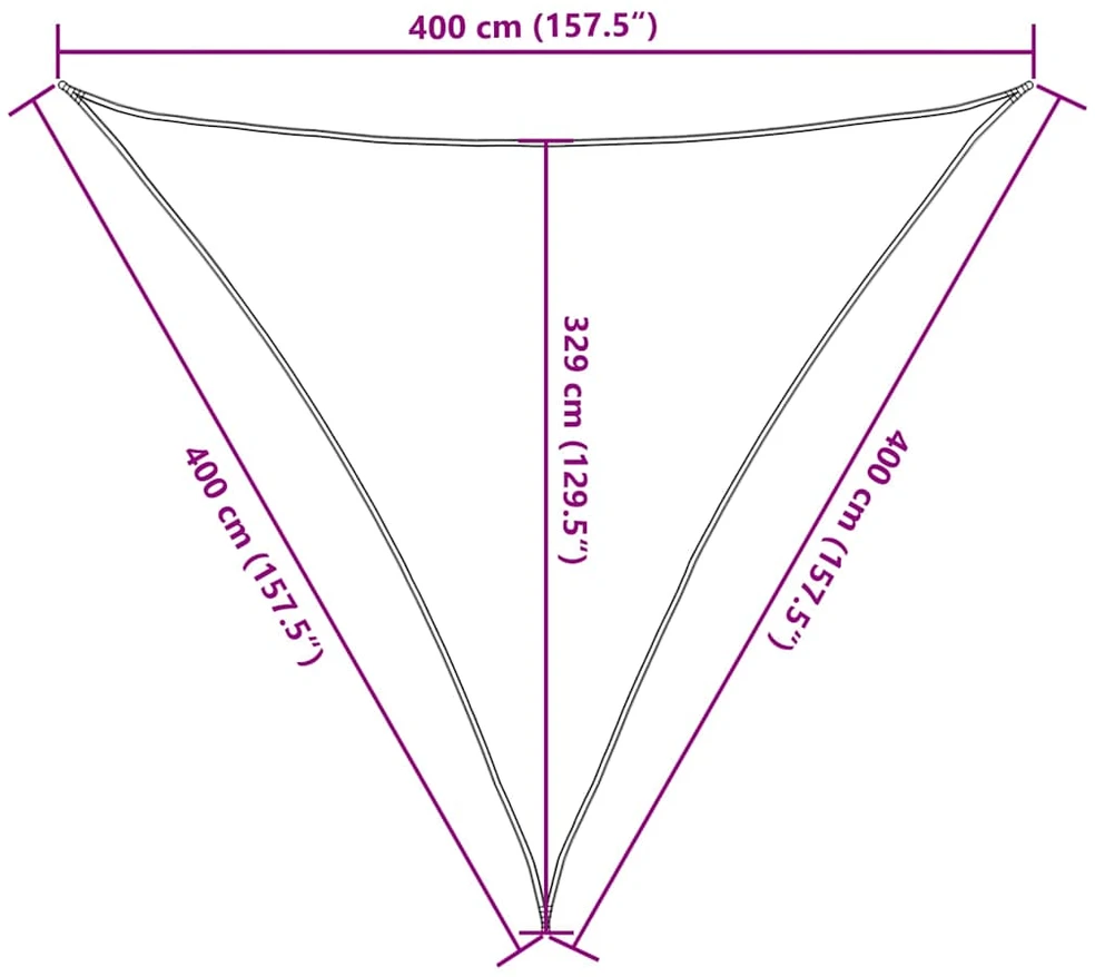 Uždanga nuo saulės, šviesiai žalia, 4x4x4m, HDPE, 160g/m²