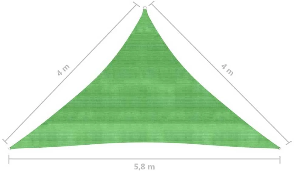 Uždanga nuo saulės, šviesiai žalia, 4x4x5,8m, HDPE, 160g/m²