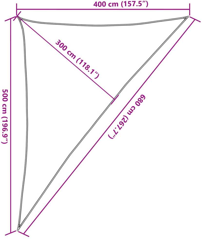 Uždanga nuo saulės, šviesiai žalia, 4x5x6,8m, HDPE, 160g/m²