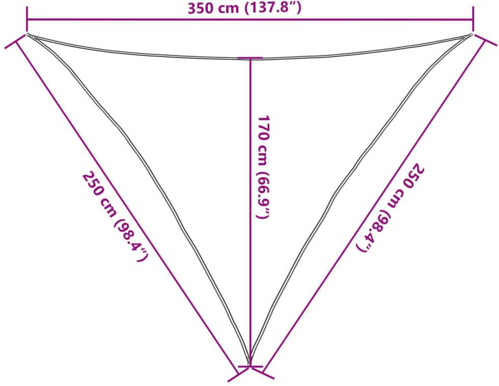 Uždanga nuo saulės, tamsiai žalia, 2,5x2,5x3,5m, HDPE, 160g/m²