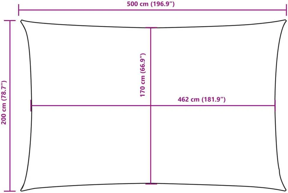 Uždanga nuo saulės, tamsiai žalia, 2x5m, oksfordo audinys