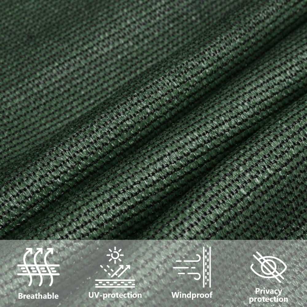 Uždanga nuo saulės, tamsiai žalia, 3,6x3,6x3,6m, HDPE, 160g/m²