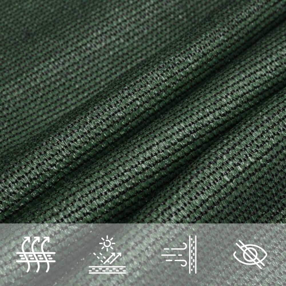 Uždanga nuo saulės, tamsiai žalia, 3x3x3m, HDPE, 160g/m²