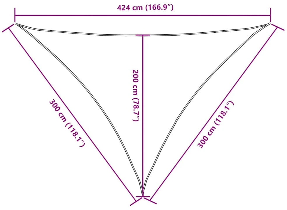 Uždanga nuo saulės, tamsiai žalia, 3x3x4,24m, oksfordo audinys