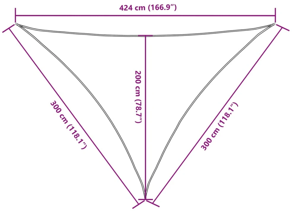 Uždanga nuo saulės, tamsiai žalia, 3x3x4,24m, oksfordo audinys