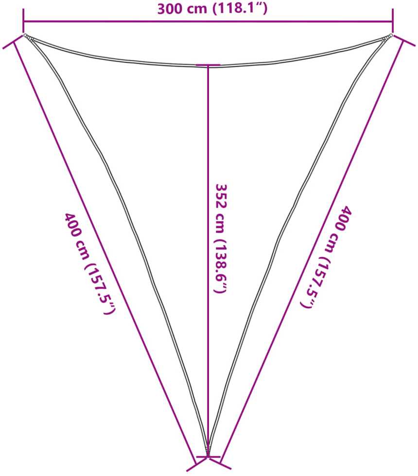 Uždanga nuo saulės, tamsiai žalia, 3x4x4m, HDPE, 160g/m²