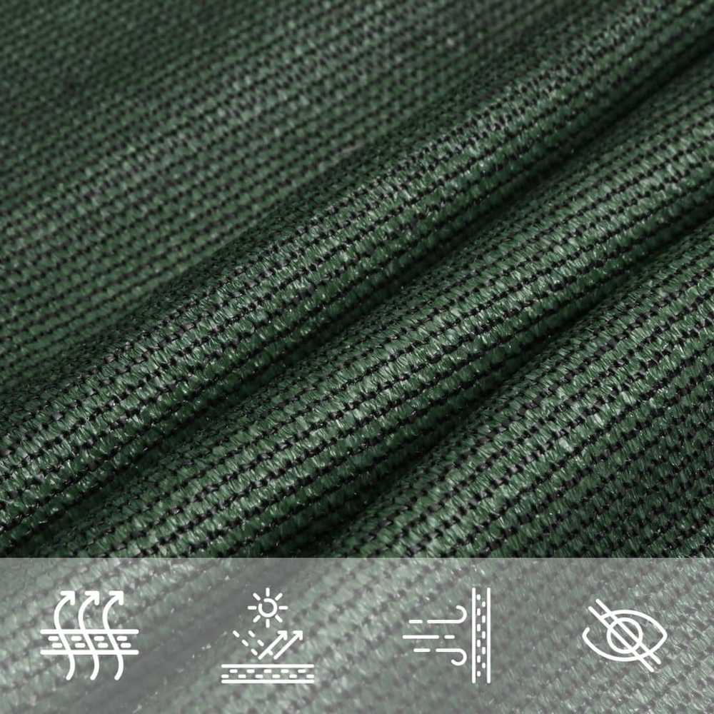 Uždanga nuo saulės, tamsiai žalia, 3x4x5m, HDPE, 160g/m²