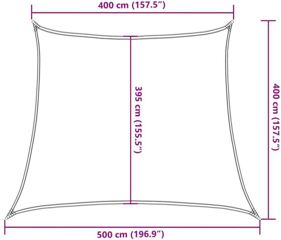 Uždanga nuo saulės, tamsiai žalia, 4/5x4m, HDPE, 160g/m²