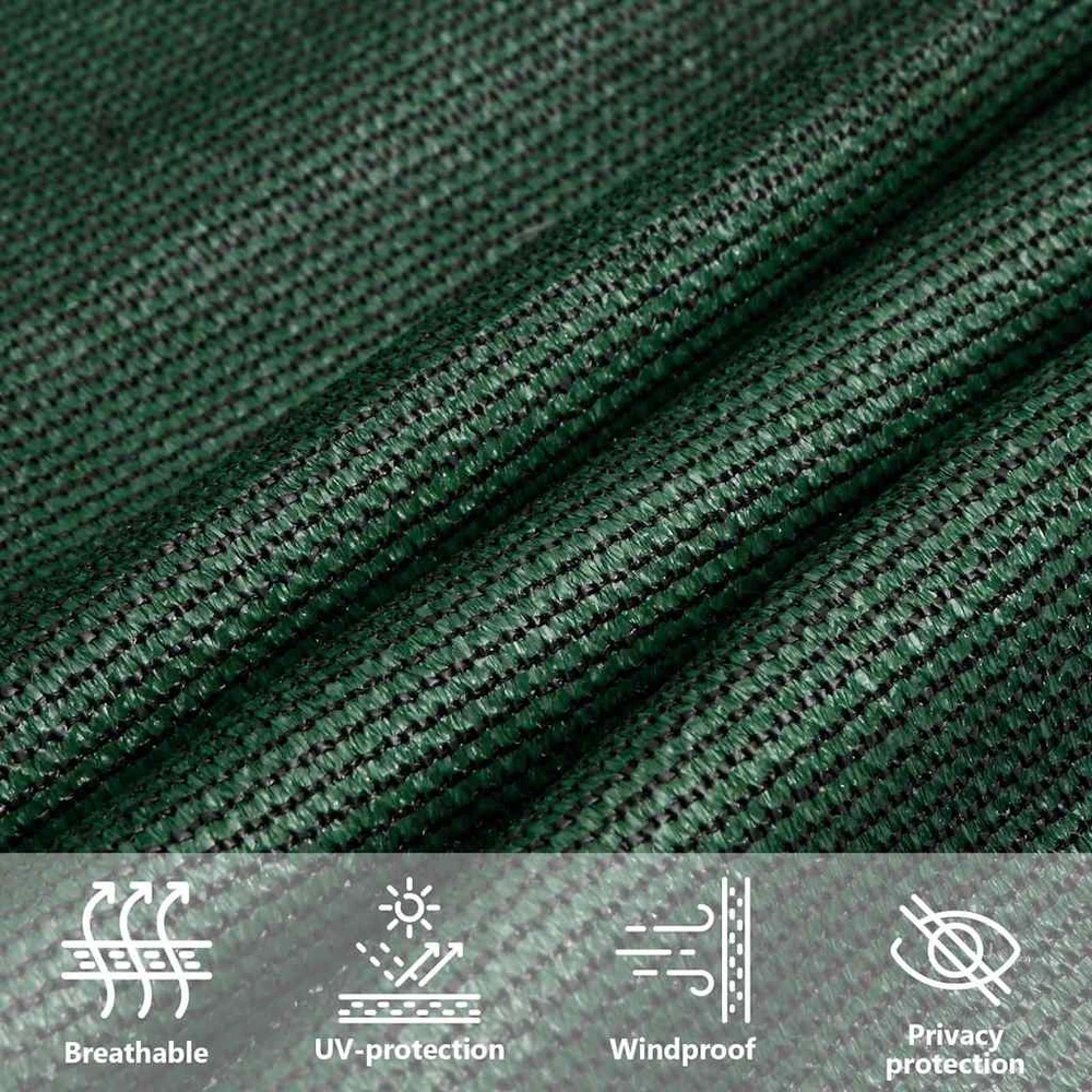Uždanga nuo saulės, tamsiai žalia, 4,5x4,5m, HDPE, 160g/m²