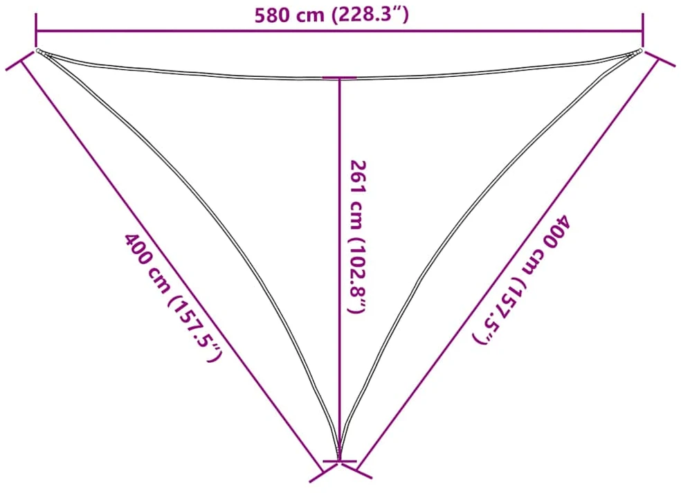 Uždanga nuo saulės, tamsiai žalia, 4x4x5,8m, HDPE, 160g/m²