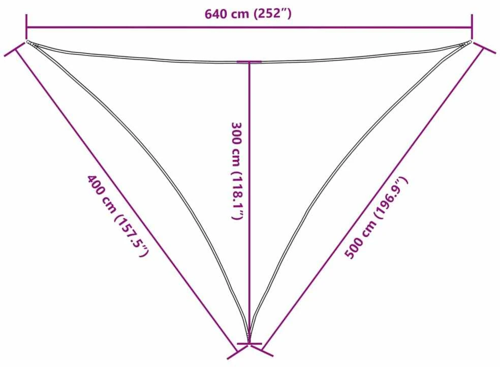 Uždanga nuo saulės, tamsiai žalia, 4x5x6,4m, oksfordo audinys