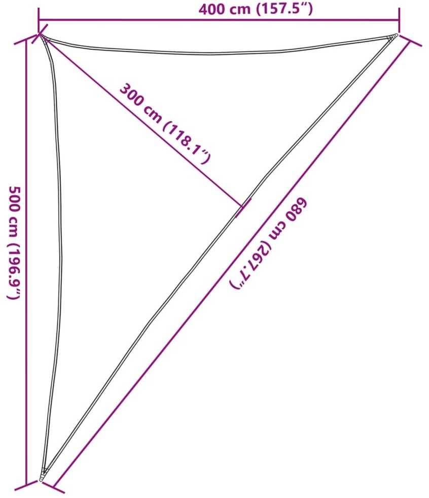 Uždanga nuo saulės, tamsiai žalia, 4x5x6,8m, HDPE, 160g/m²
