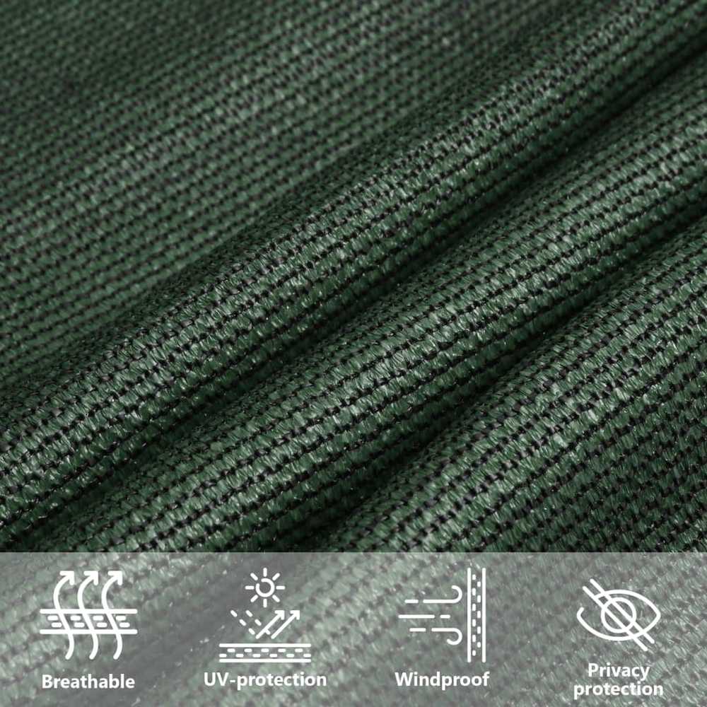 Uždanga nuo saulės, tamsiai žalia, 4x5x6,8m, HDPE, 160g/m²
