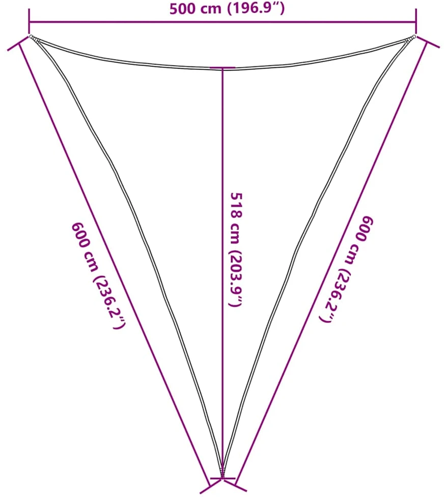 Uždanga nuo saulės, tamsiai žalia, 5x6x6m, HDPE, 160g/m²