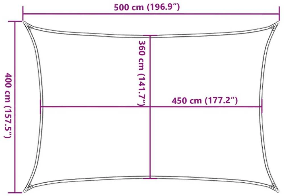Uždanga nuo saulės, tamsiai žalios spalvos, 4x5m, HDPE, 160g/m²