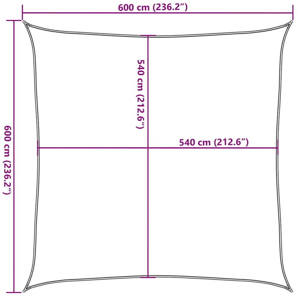 Uždanga nuo saulės, tamsiai žalios spalvos, 6x6m, HDPE, 160g/m²