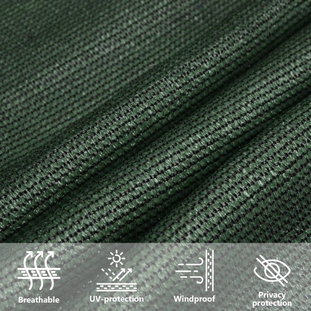 Uždanga nuo saulės, tamsiai žalios spalvos, 5x8m, HDPE, 160g/m²