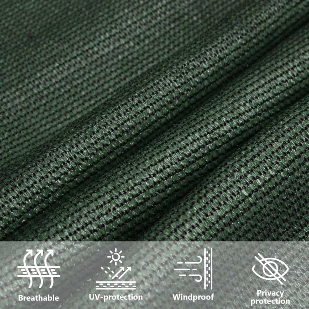 Uždanga nuo saulės, tamsiai žalios spalvos, 2x2m, HDPE, 160g/m²
