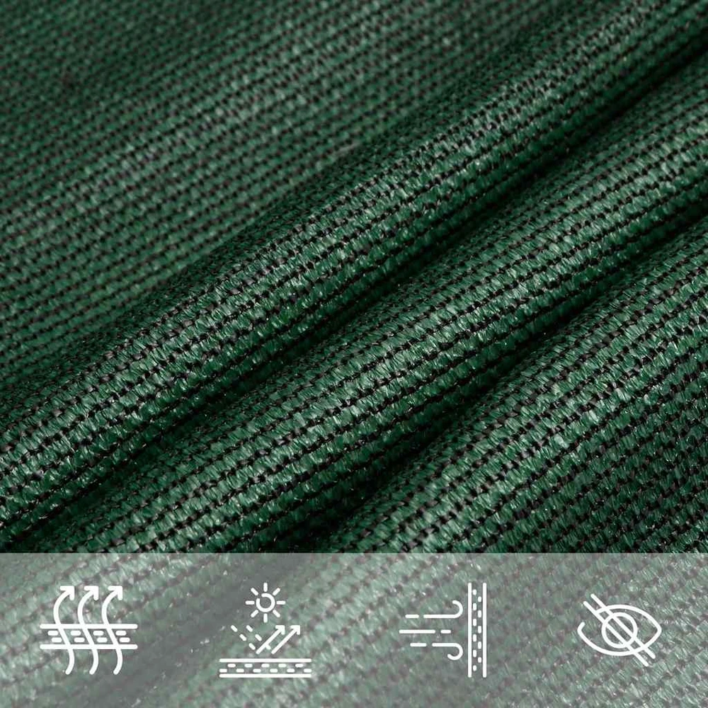 Uždanga nuo saulės, tamsiai žalios spalvos, 2x4m, HDPE, 160g/m²