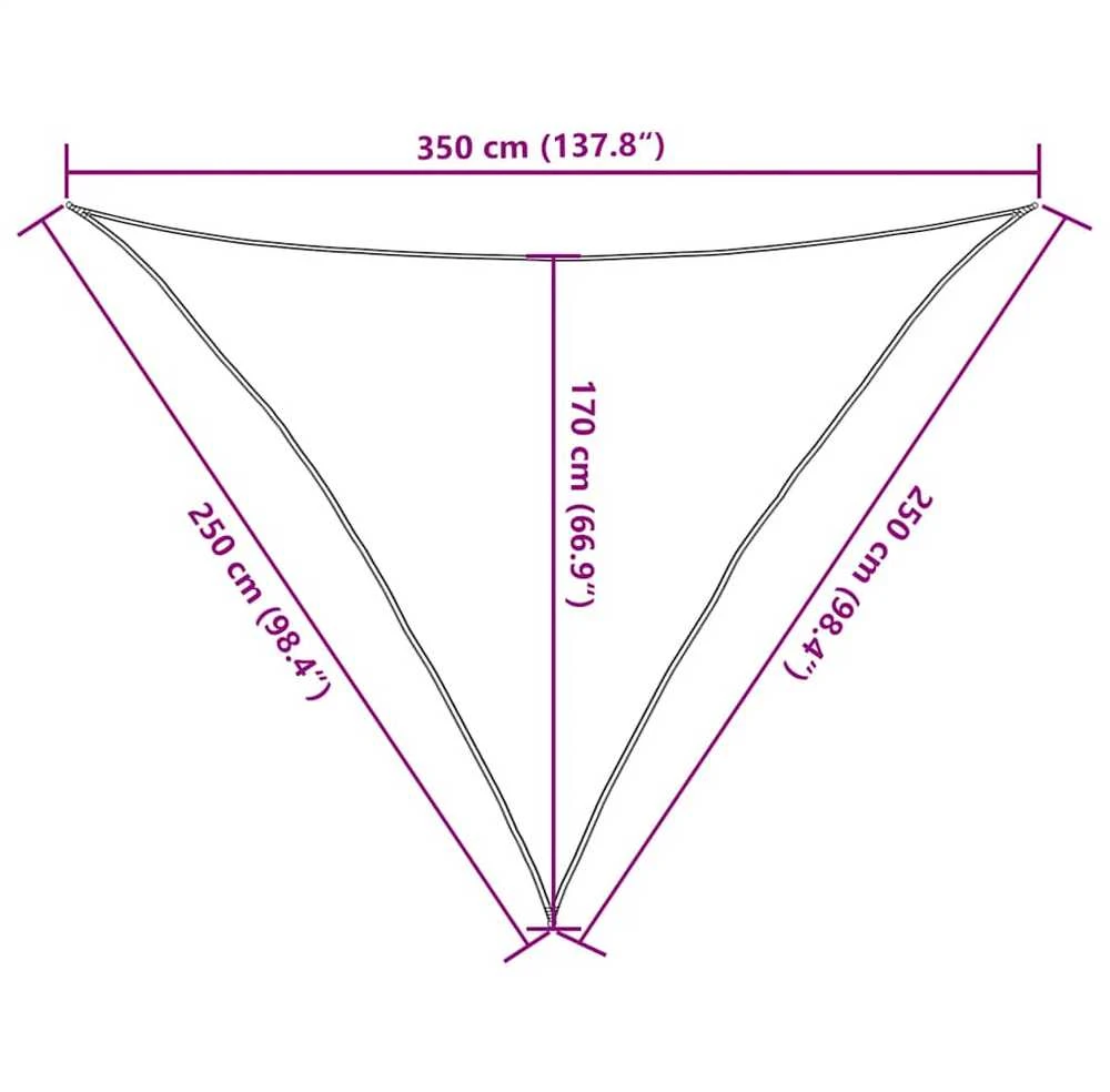 Uždanga nuo saulės, taupe, 2,5x2,5x3,5m, HDPE, 160g/m²