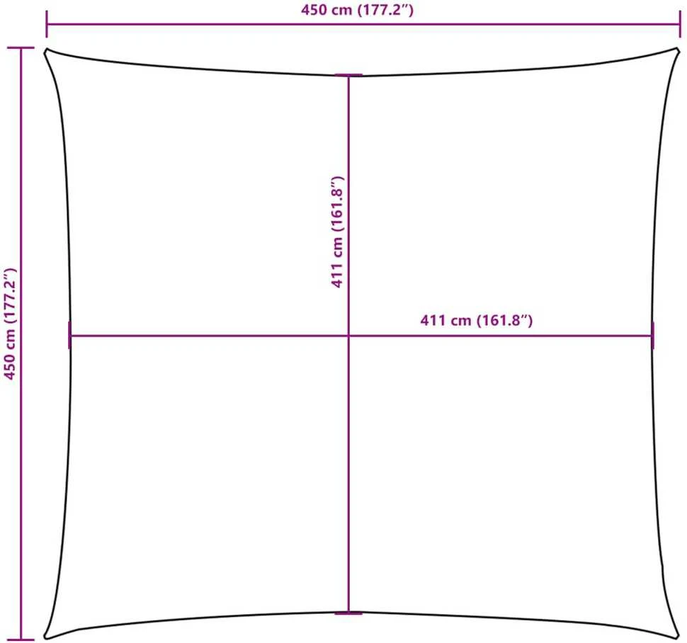Uždanga nuo saulės, taupe, 4,5x4,5m, oksfordo audinys