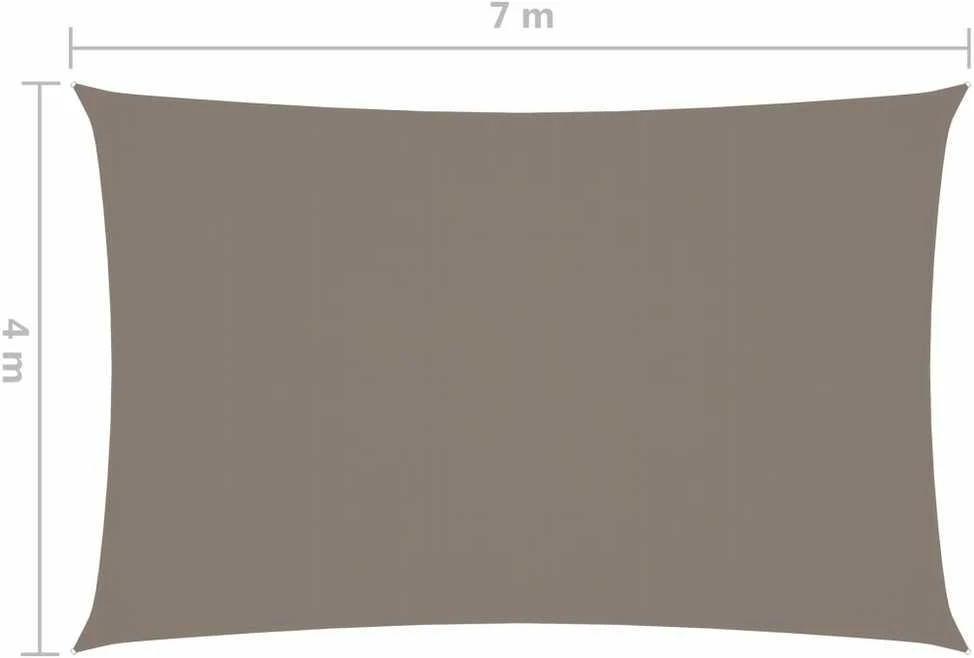 Uždanga nuo saulės, taupe, 4x7m, oksfordo audinys, stačiakampė