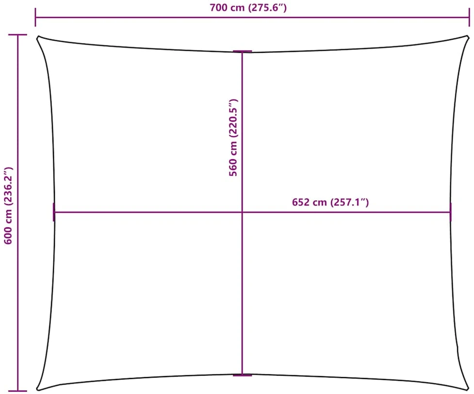 Uždanga nuo saulės, taupe, 6x7m, oksfordo audinys, stačiakampė