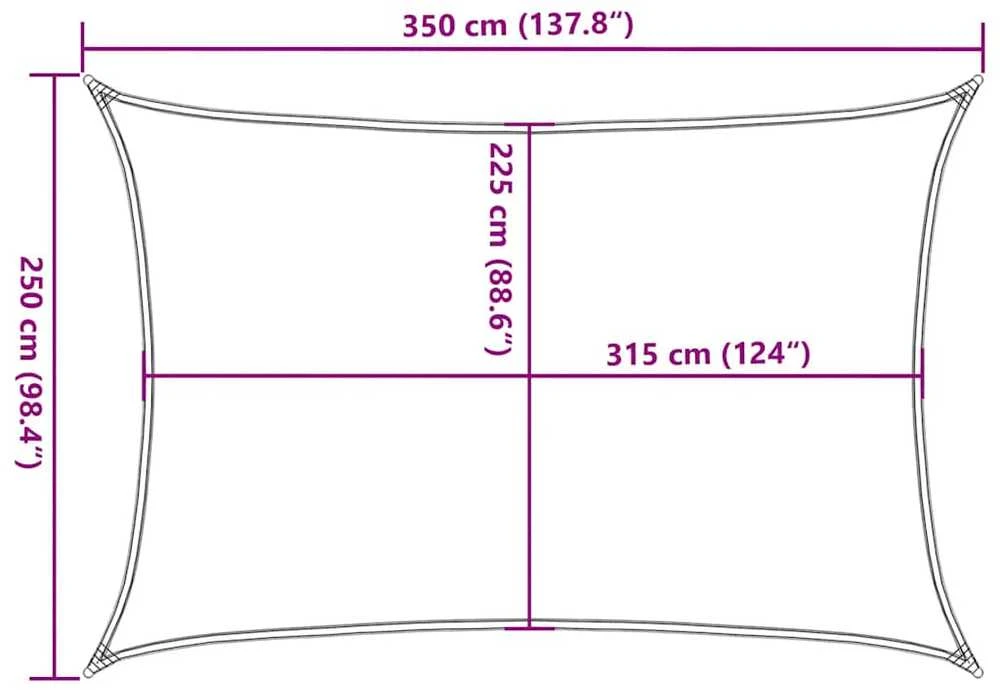 Uždanga nuo saulės, taupe spalvos, 2,5x3,5m, HDPE, 160g/m²