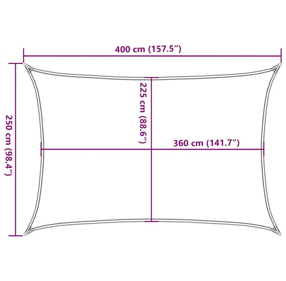 Uždanga nuo saulės, taupe spalvos, 2,5x4m, HDPE, 160g/m²
